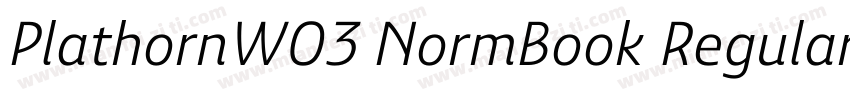 PlathornW03 NormBook Regular字体转换